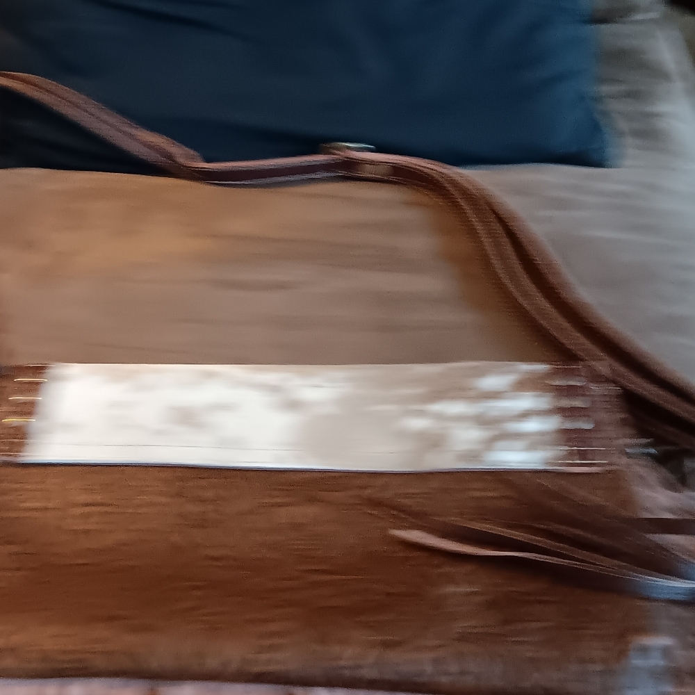 Myra genuine leather and cowhide crossbody - Picture 2 of 5